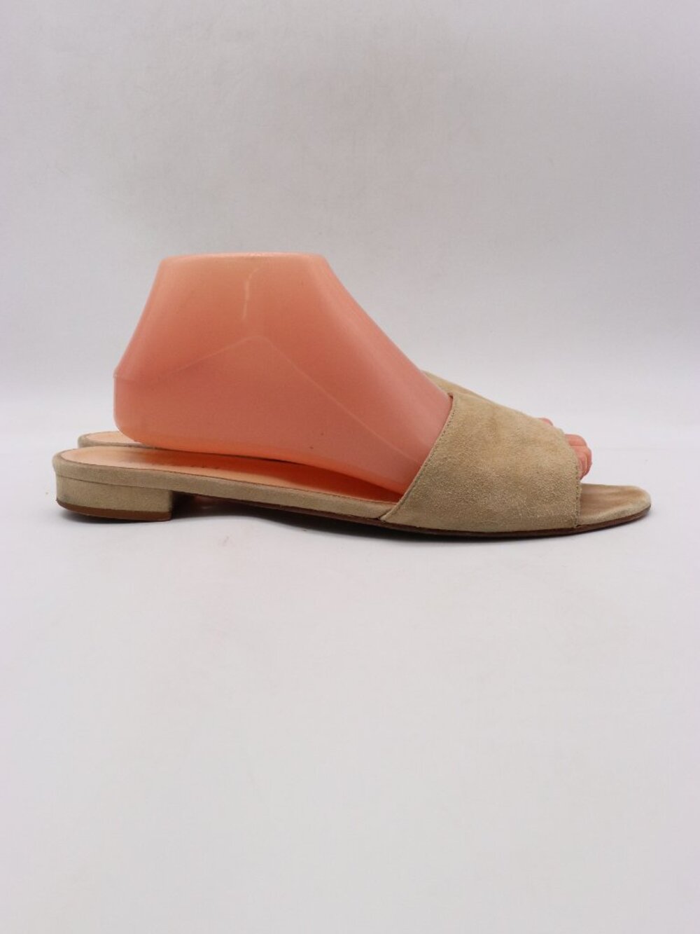 M. Gemi Sandals Women's Size EU 41 Tan Suede Slide Low Block Heel Made Italy